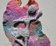 Picture of dancer on colorful felt backgroun